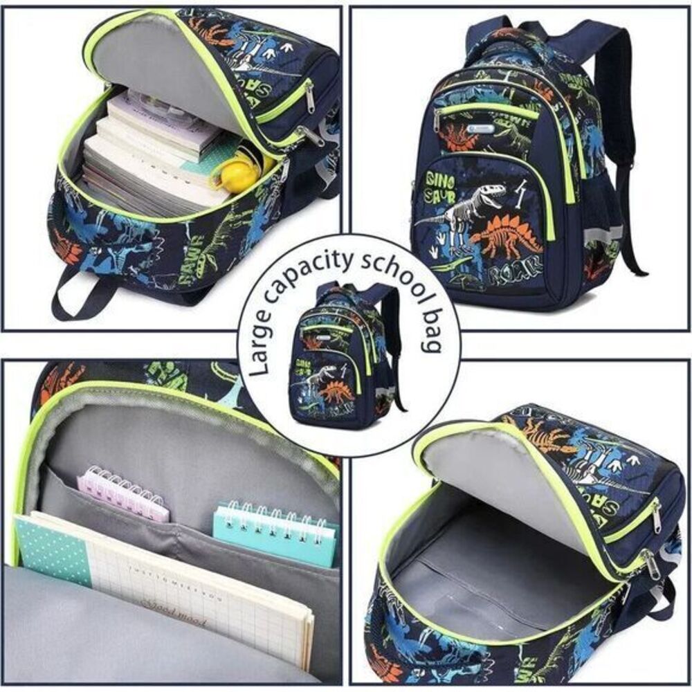 Cusangel Backpack for Boys‎ Girls School 3 Luminous Dinosaur 17inch